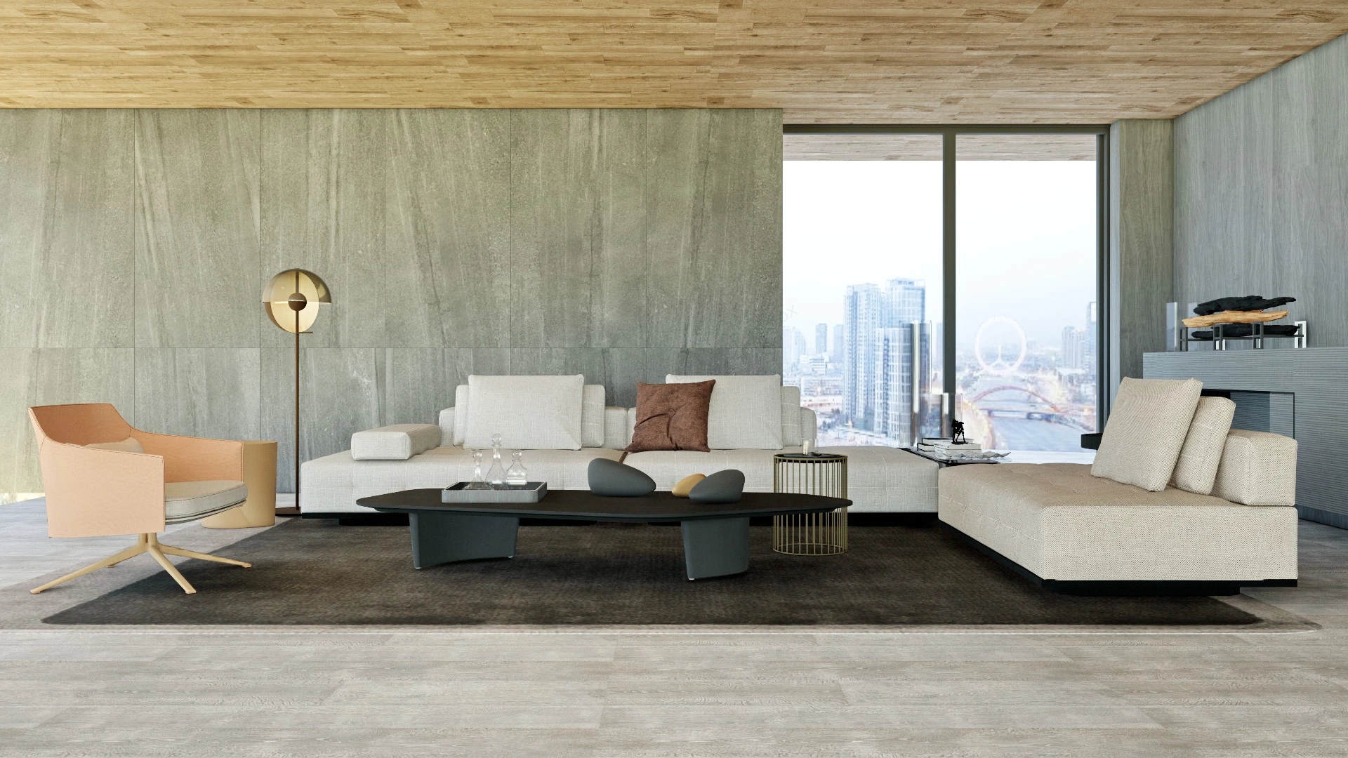 Cozy Modern Living Room sketchup model preview - SketchupBox