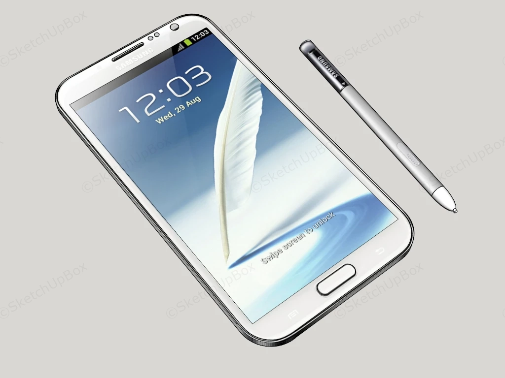 Samsung Android Phone sketchup model preview - SketchupBox