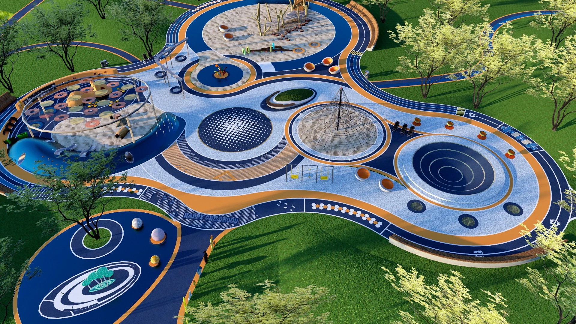 Adventure Playground Design sketchup model preview - SketchupBox