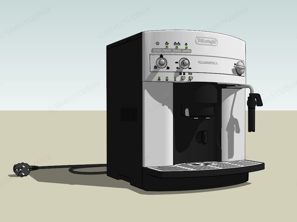 Delonghi Magnifica Coffee Maker sketchup model preview - SketchupBox
