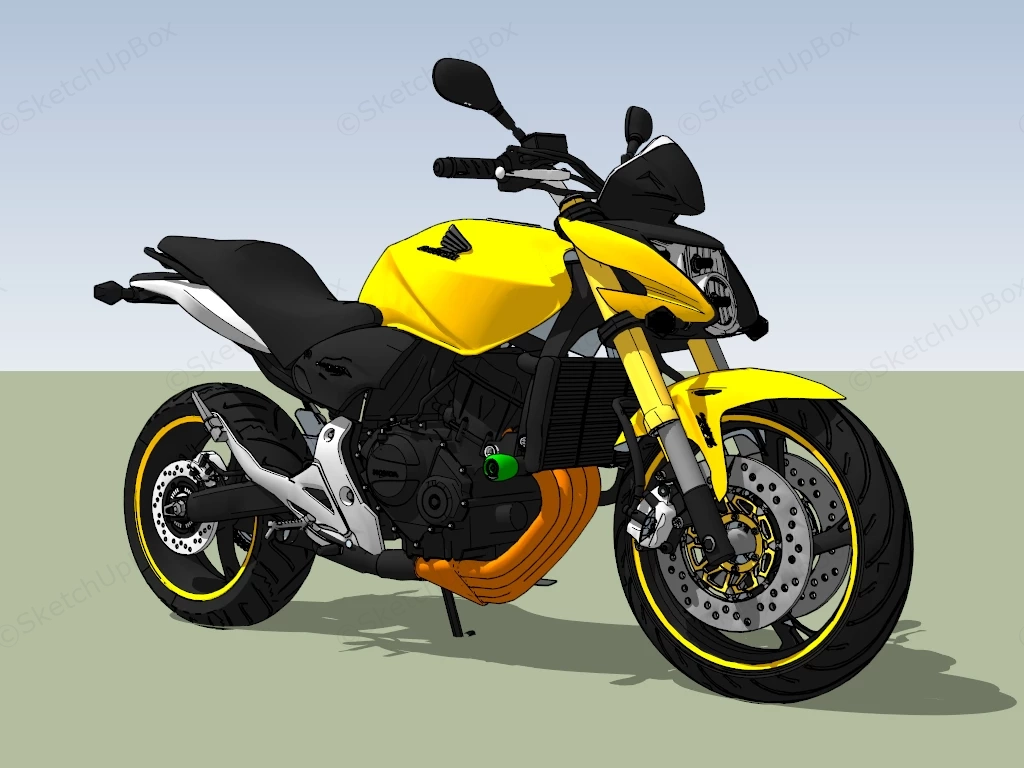 Honda CB600F Hornet sketchup model preview - SketchupBox