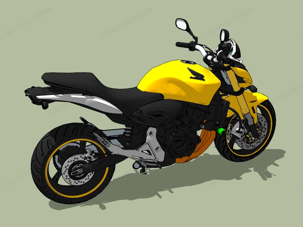 Honda CB600F Hornet sketchup model preview - SketchupBox