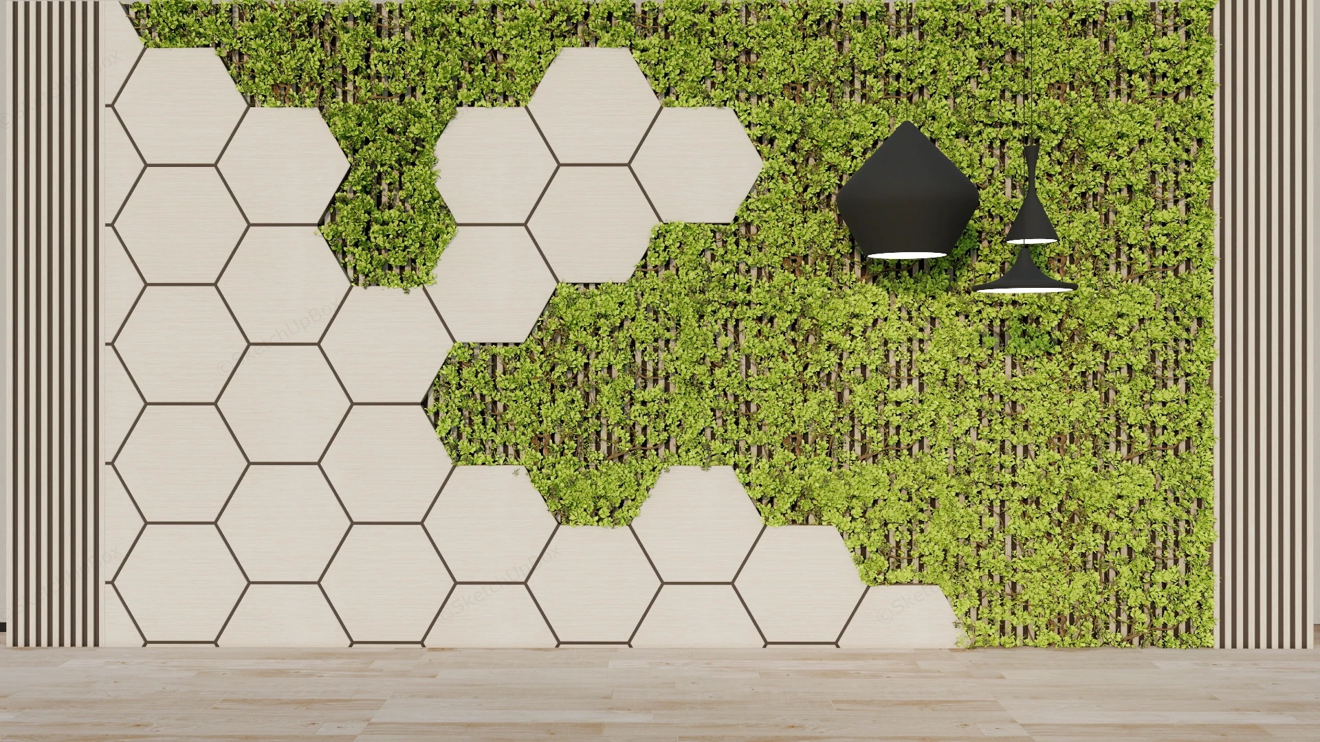 Indoor Living Wall Design sketchup model preview - SketchupBox