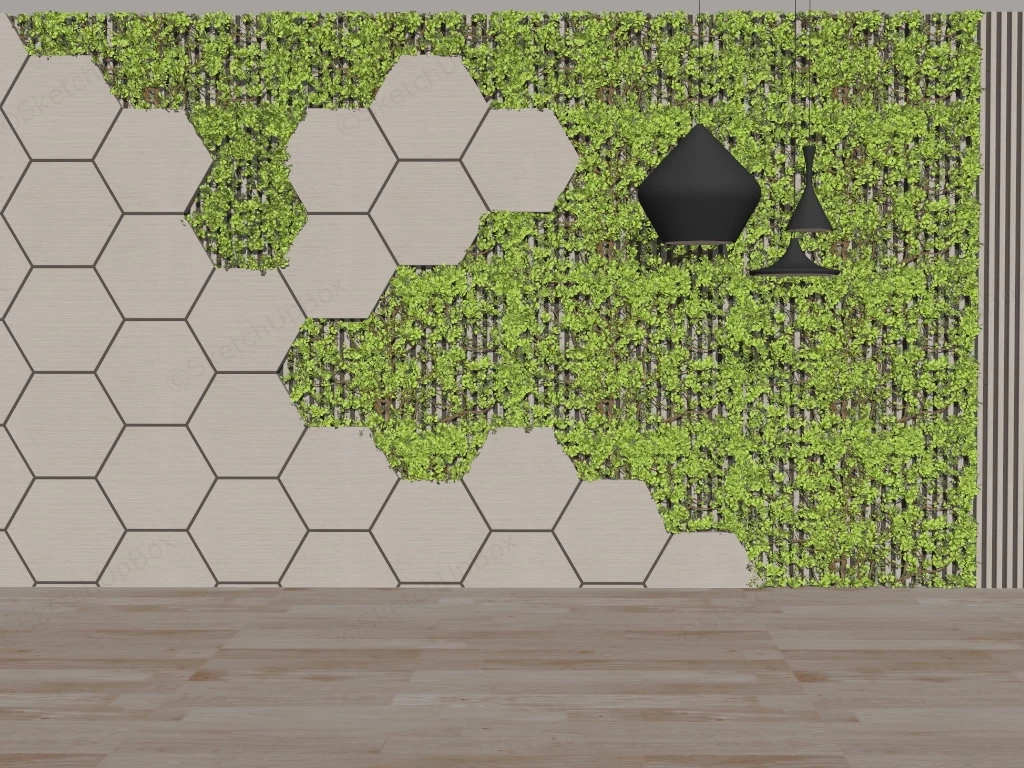 Indoor Living Wall Design sketchup model preview - SketchupBox