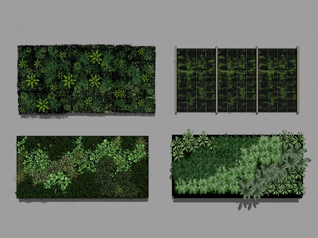 Green Wall Designs sketchup model preview - SketchupBox
