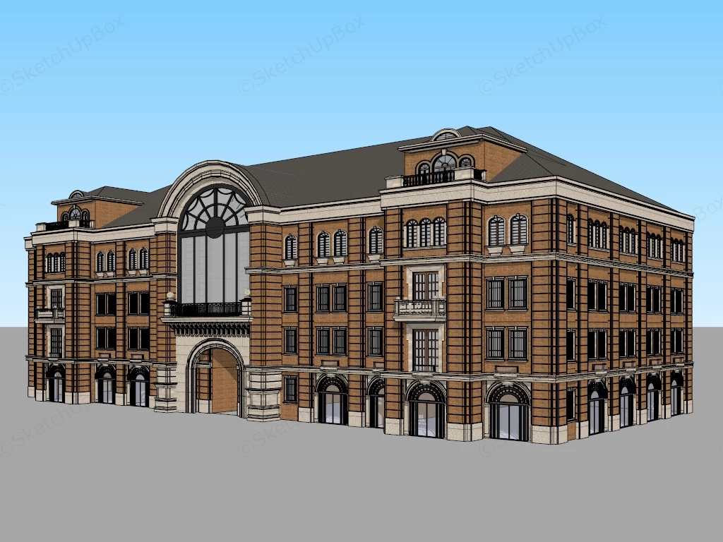 Vintage Clubhouse Design sketchup model preview - SketchupBox