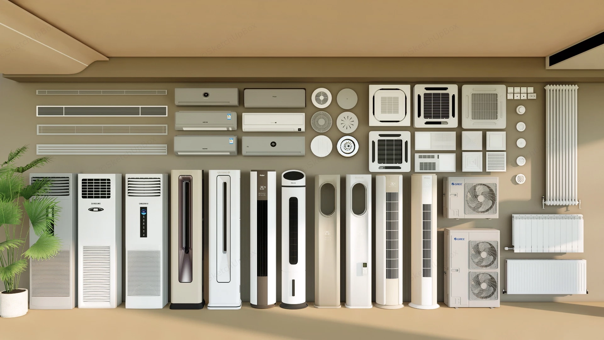 Air Conditioner Units sketchup model preview - SketchupBox