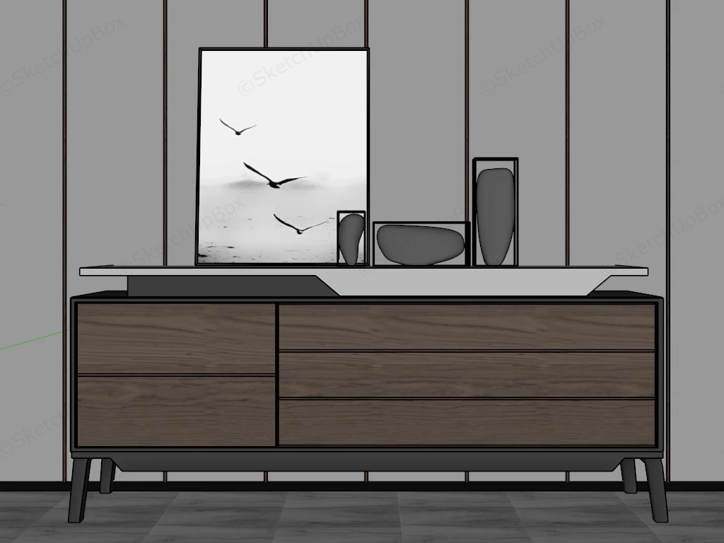 Modern Living Room Sideboard sketchup model preview - SketchupBox