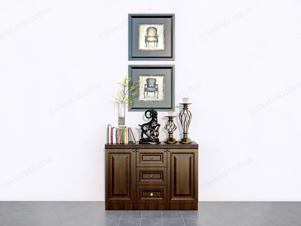 Foyer Console Cabinet sketchup model preview - SketchupBox