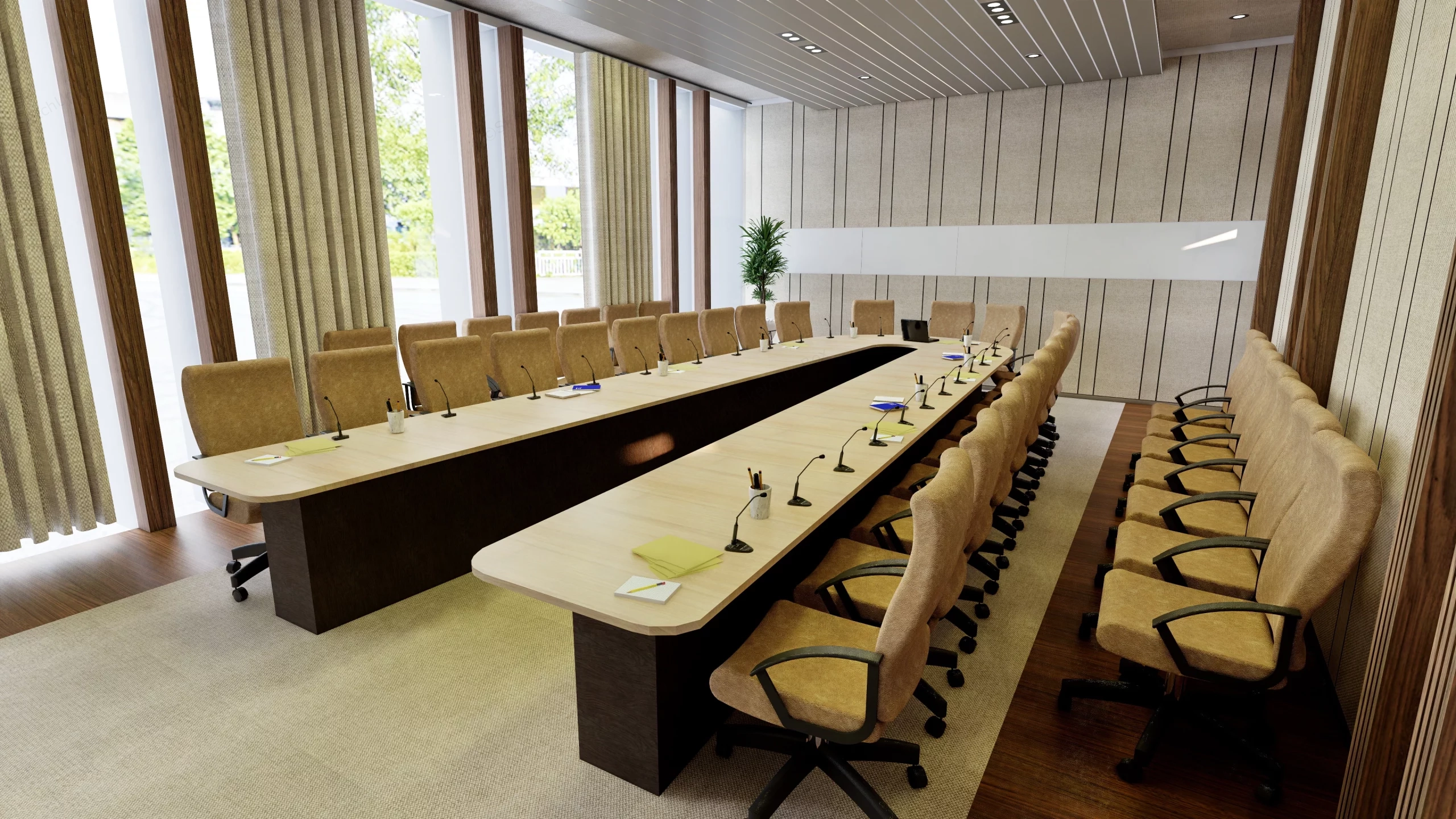 Executive Board Room sketchup model preview - SketchupBox