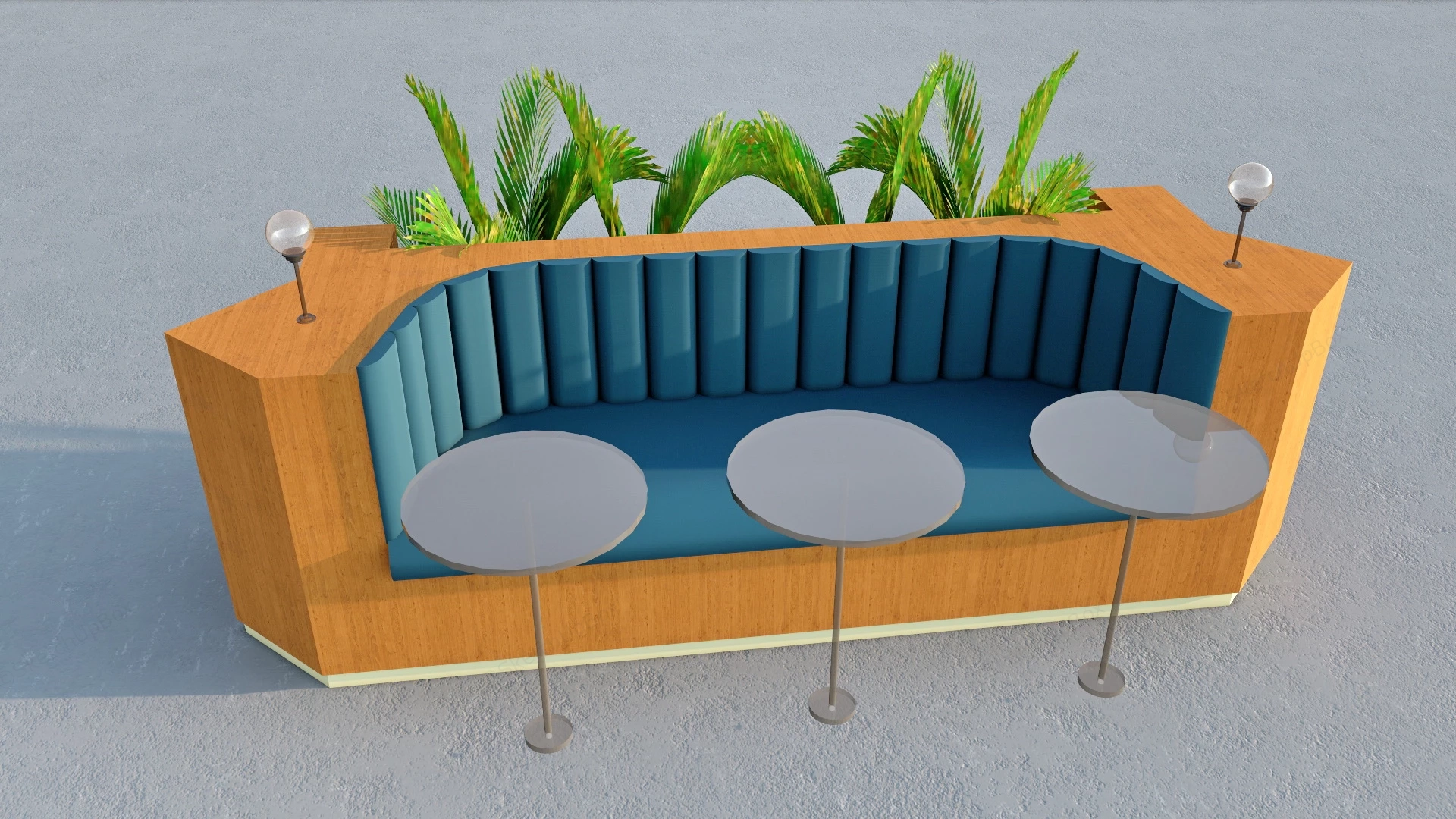 Restaurant Booth Seating sketchup model preview - SketchupBox
