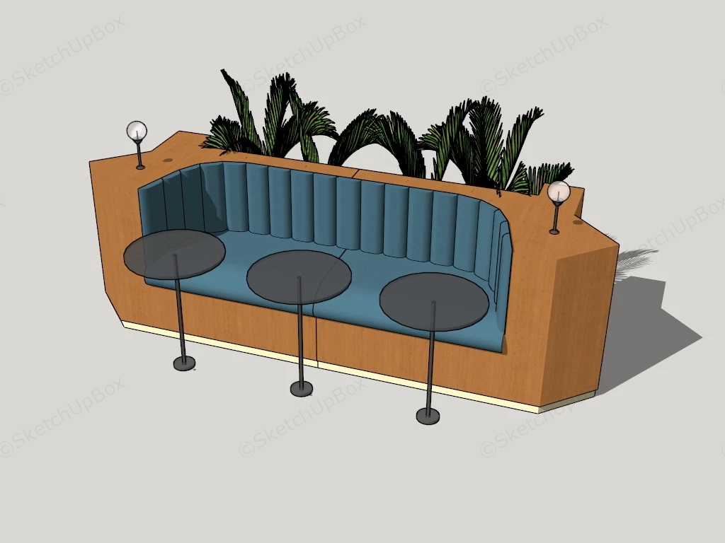 Restaurant Booth Seating sketchup model preview - SketchupBox