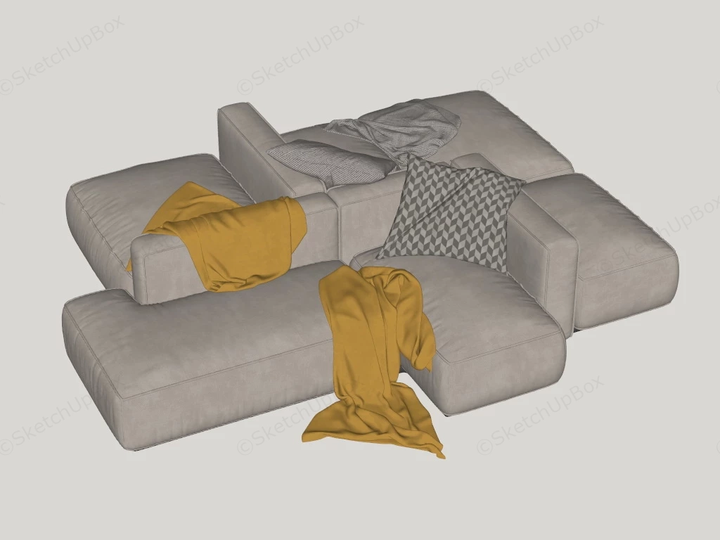 Modular Sectional Sofa sketchup model preview - SketchupBox