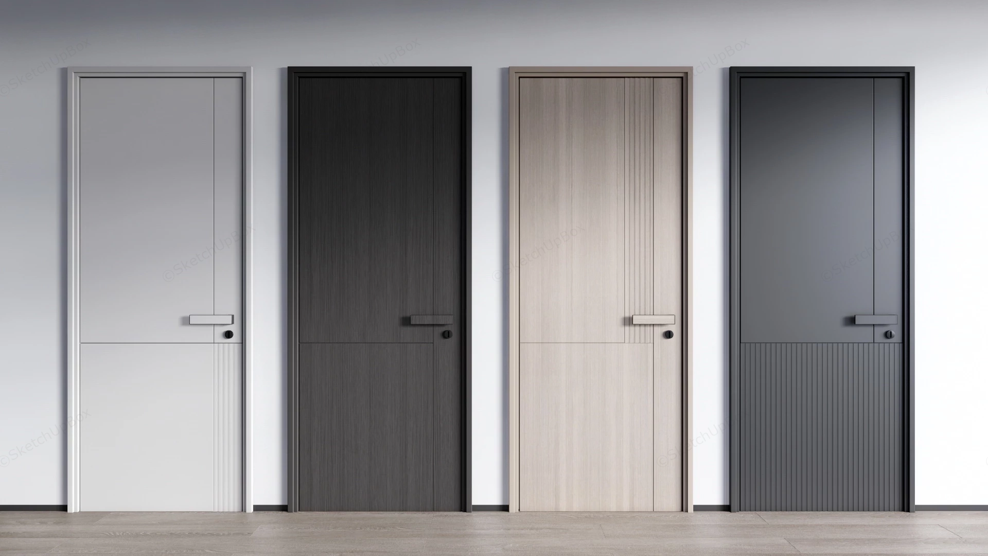 Contemporary Interior Doors sketchup model preview - SketchupBox