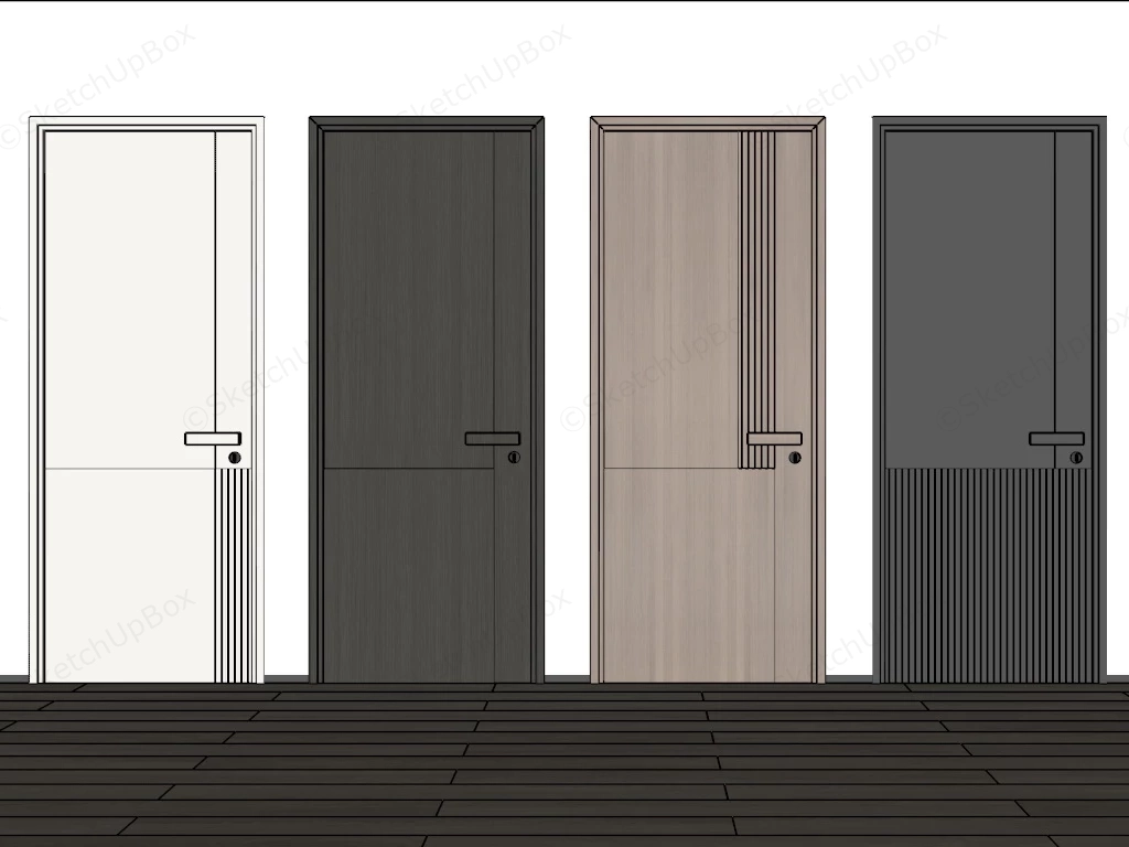 Contemporary Interior Doors sketchup model preview - SketchupBox