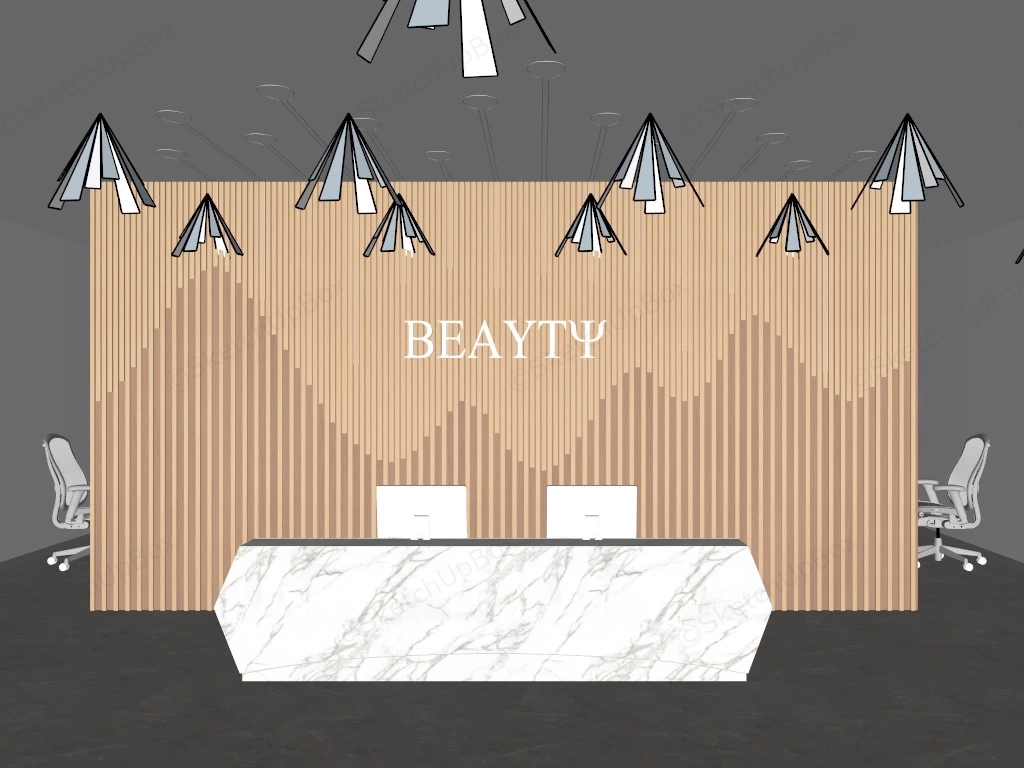 Incredible Office Reception Desk sketchup model preview - SketchupBox