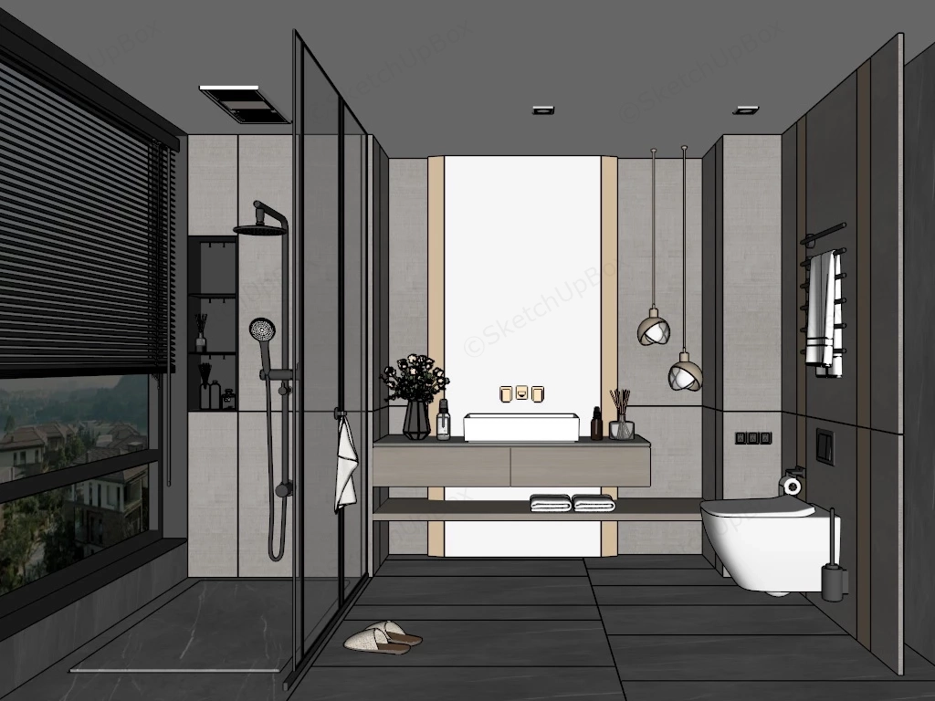 Modern Bathroom Design Ideas sketchup model preview - SketchupBox