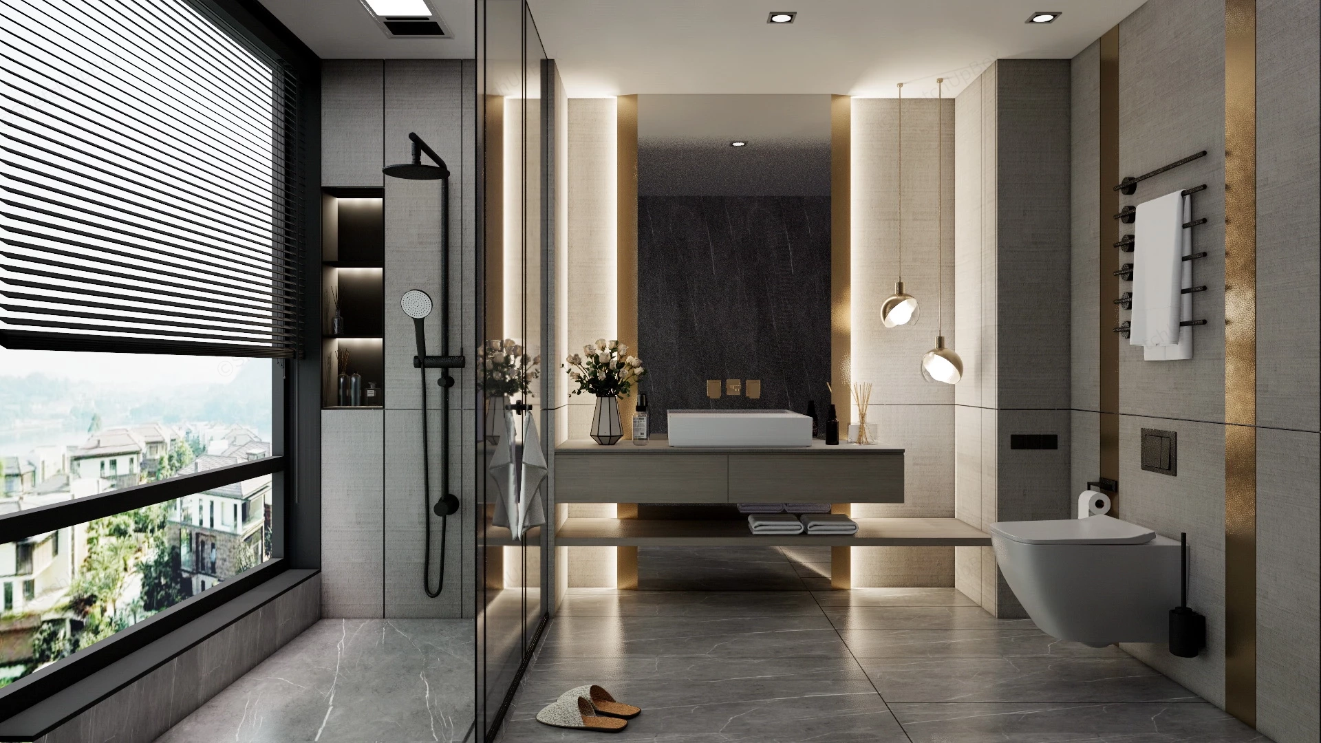 Modern Bathroom Design Ideas sketchup model preview - SketchupBox