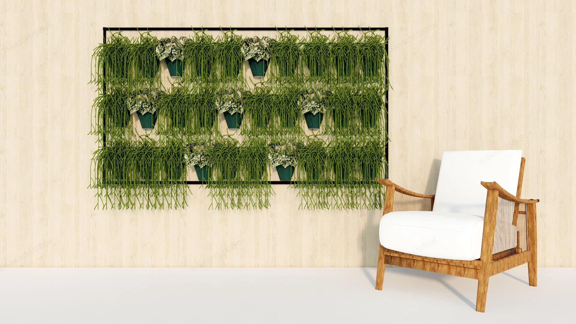 Interior Plant Wall sketchup model preview - SketchupBox