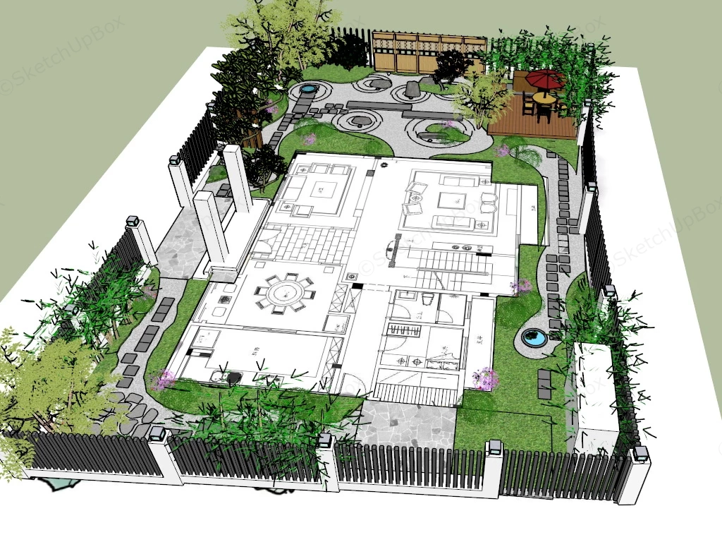 Home Garden Ideas sketchup model preview - SketchupBox
