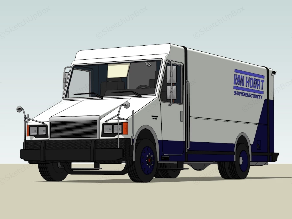 Cash Box Truck sketchup model preview - SketchupBox