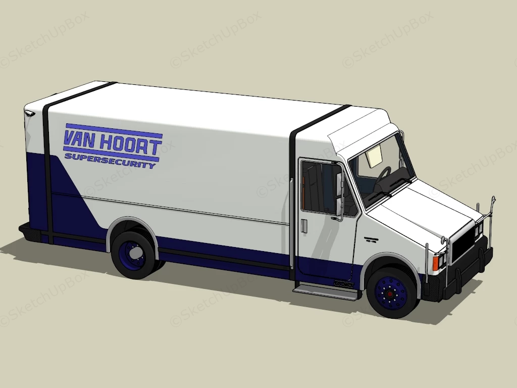 Cash Box Truck sketchup model preview - SketchupBox