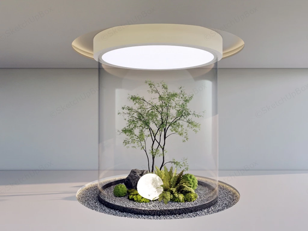 Cylinder Indoor Garden sketchup model preview - SketchupBox
