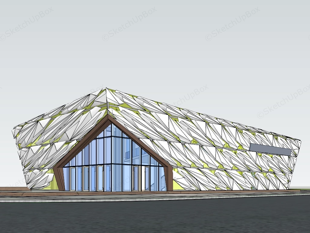 Modern Office Buildings Exterior sketchup model preview - SketchupBox