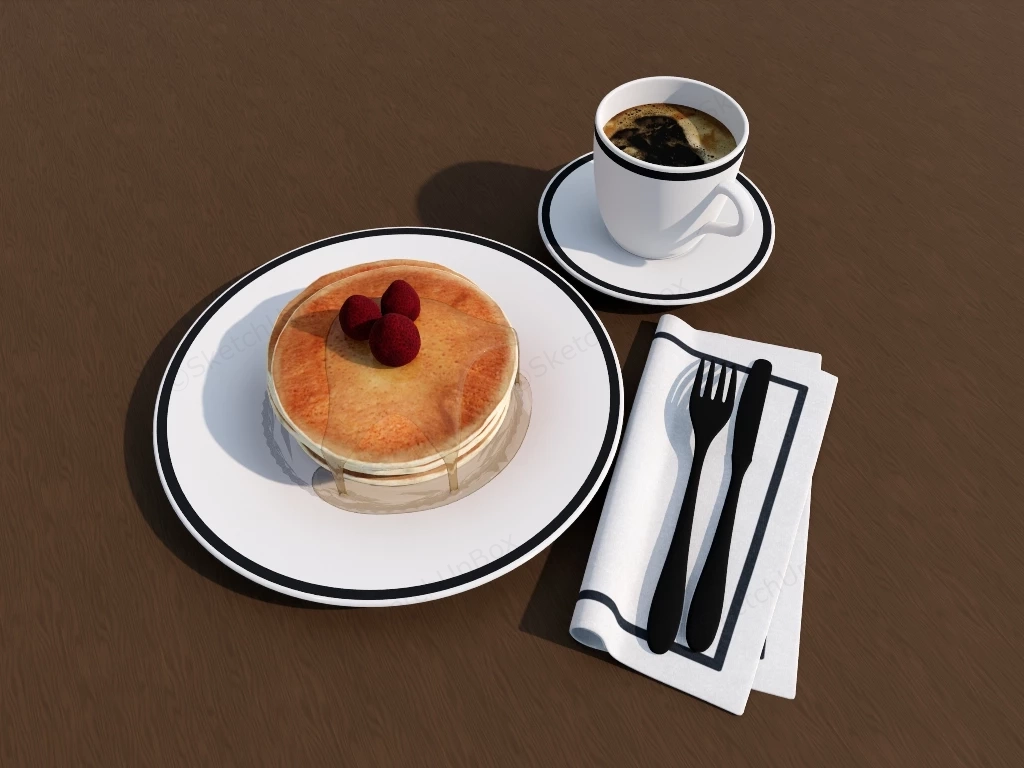 Cake And Coffee sketchup model preview - SketchupBox