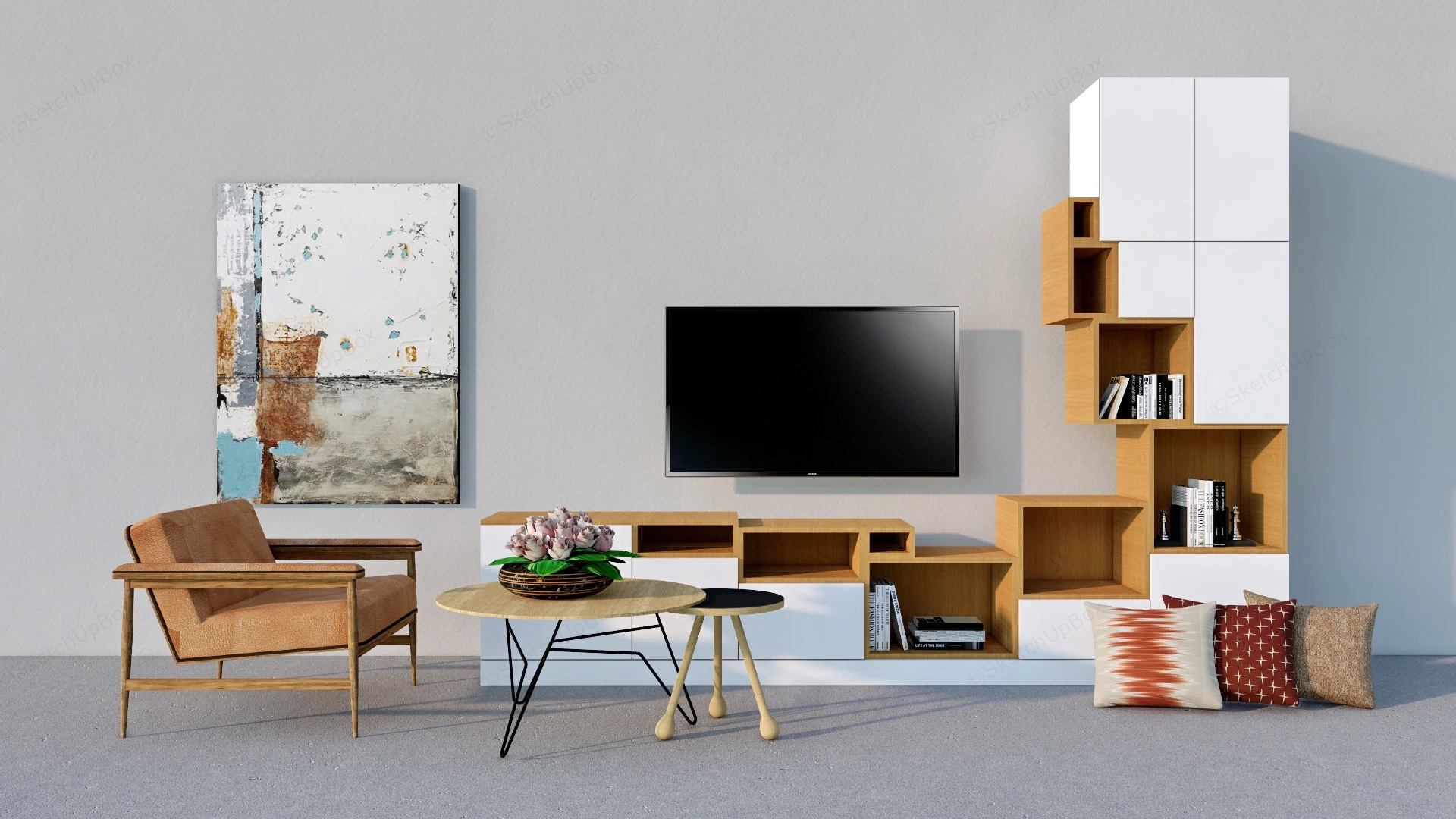 Small Living Room Furniture Design sketchup model preview - SketchupBox
