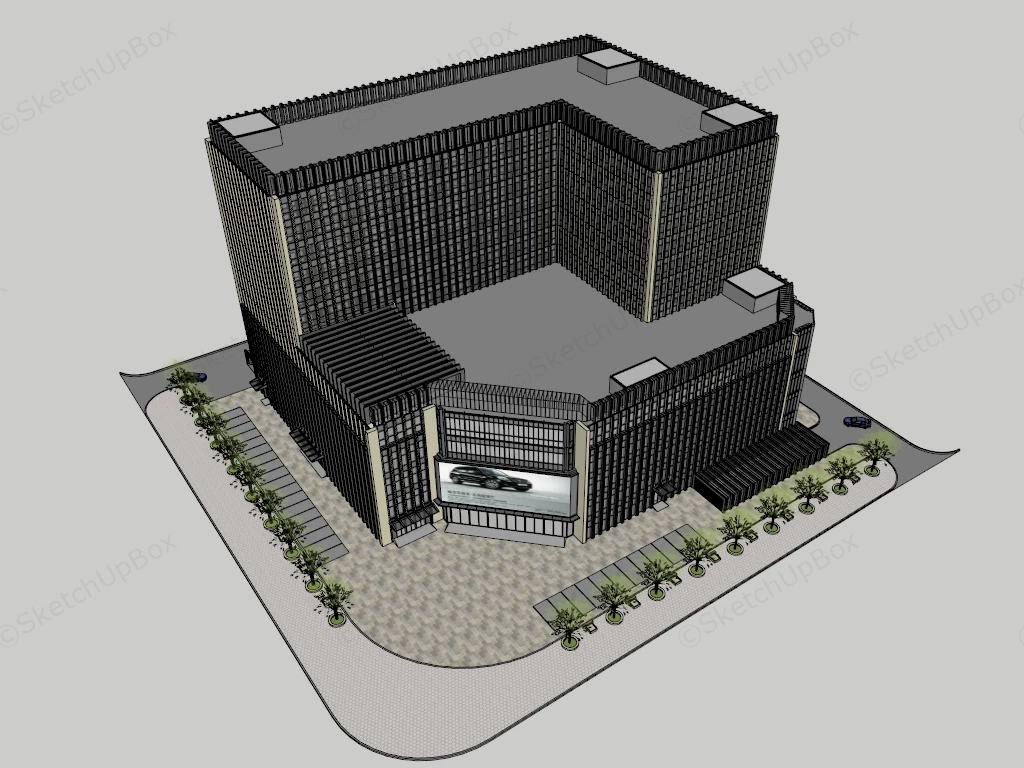 Business Complex Building sketchup model preview - SketchupBox