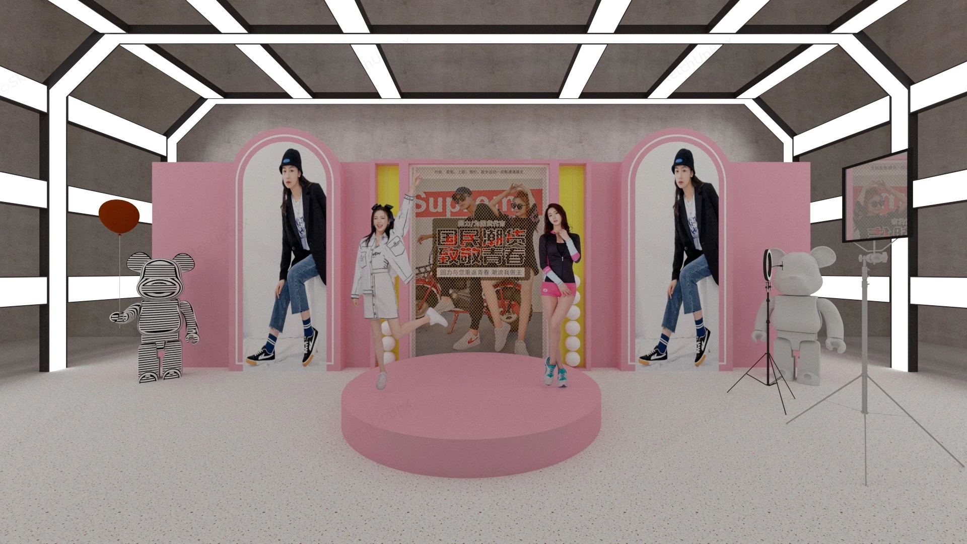 E Commerce Live Streaming Studio sketchup model preview - SketchupBox