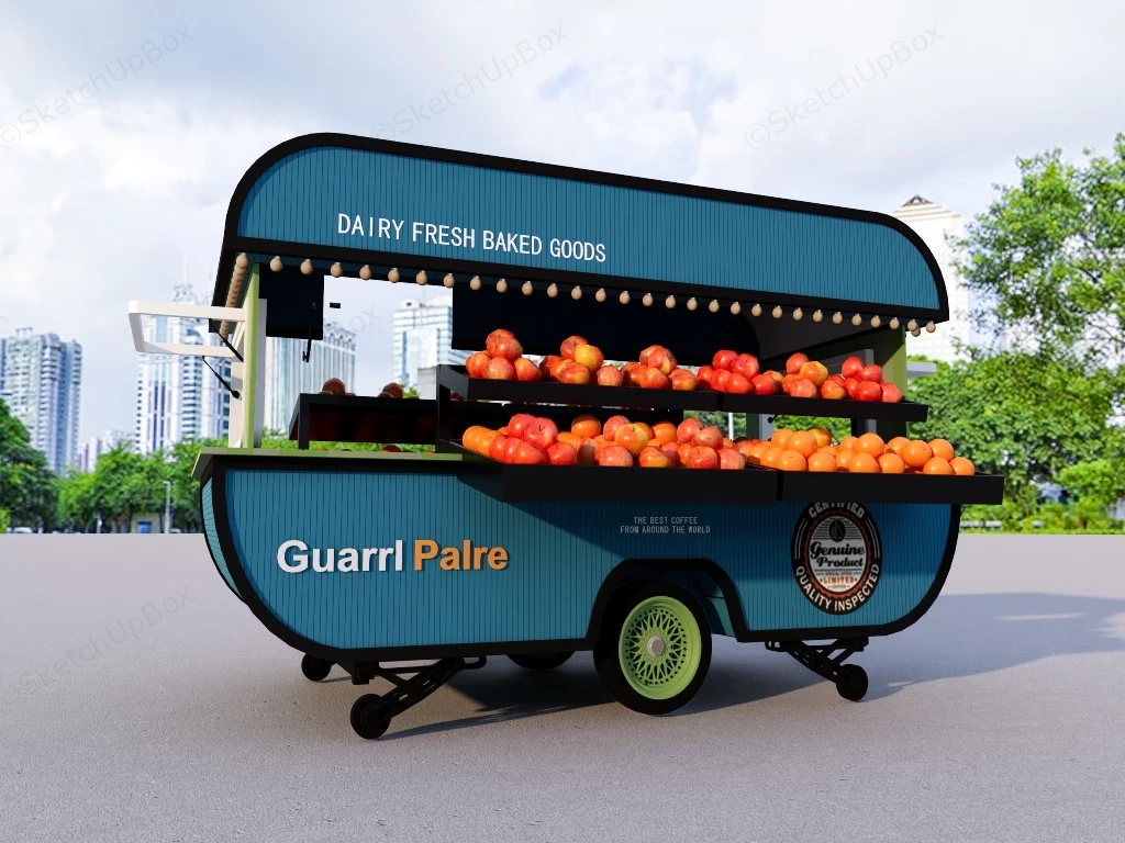 Fruit Truck Trailer sketchup model preview - SketchupBox