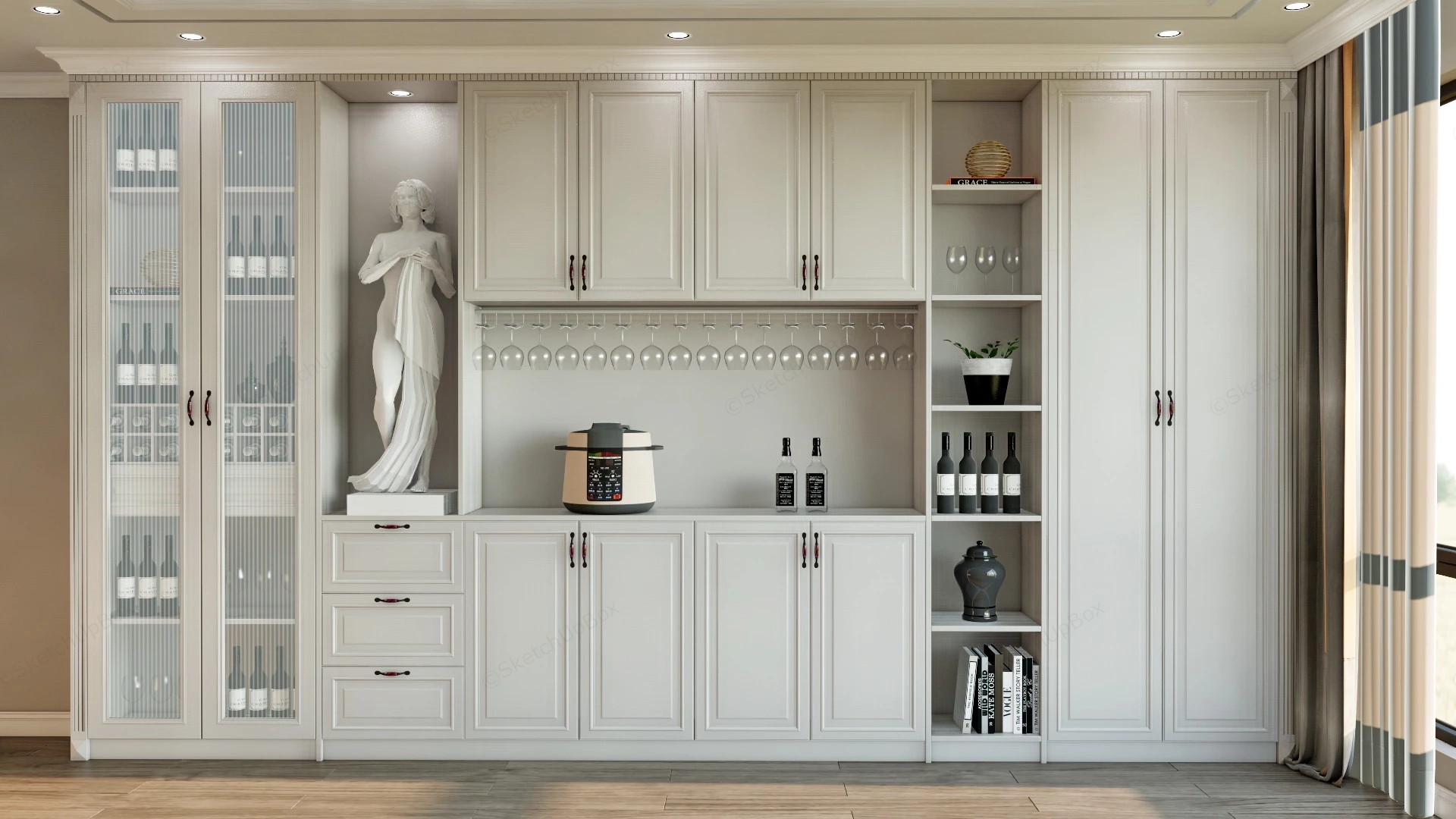 Full Wall Cupboard sketchup model preview - SketchupBox