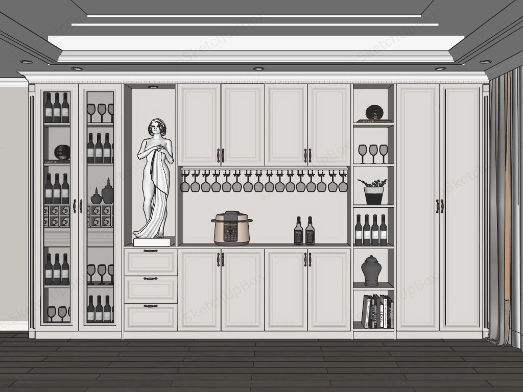 Full Wall Cupboard sketchup model preview - SketchupBox