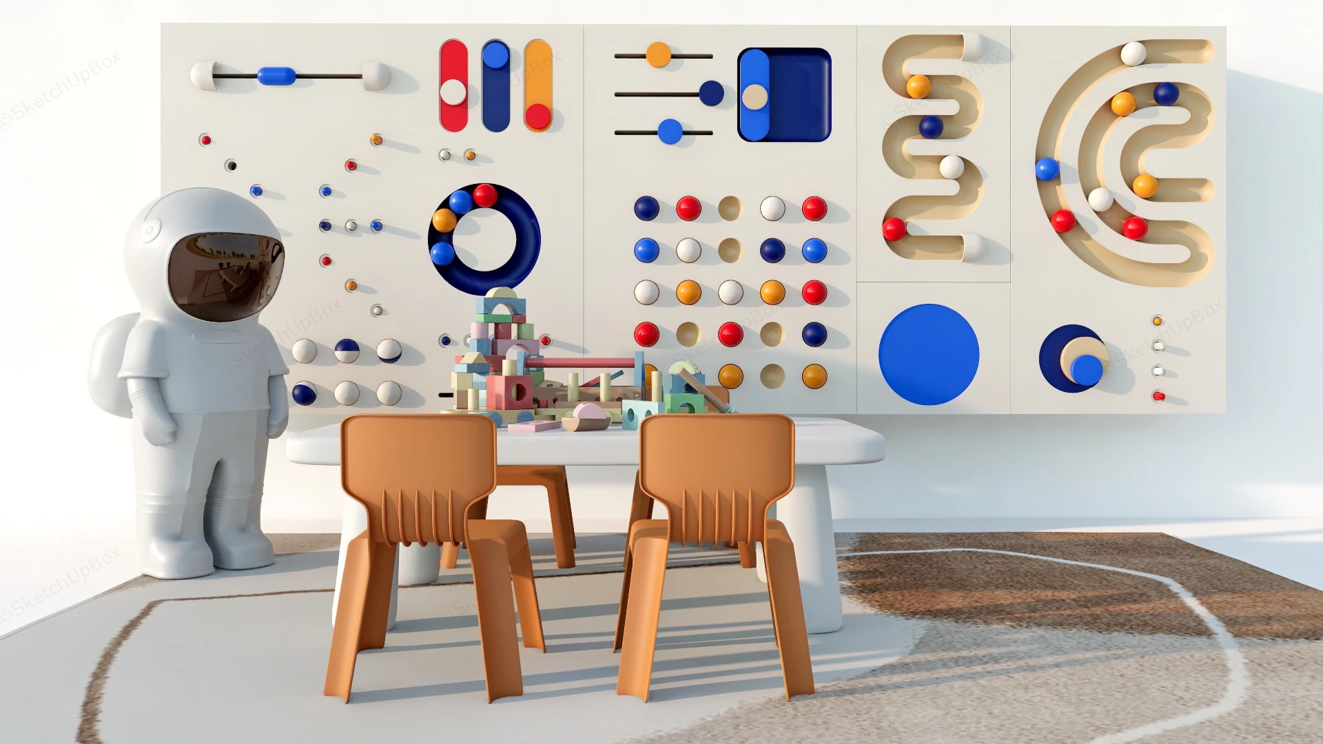 Playroom With Interactive Wall sketchup model preview - SketchupBox