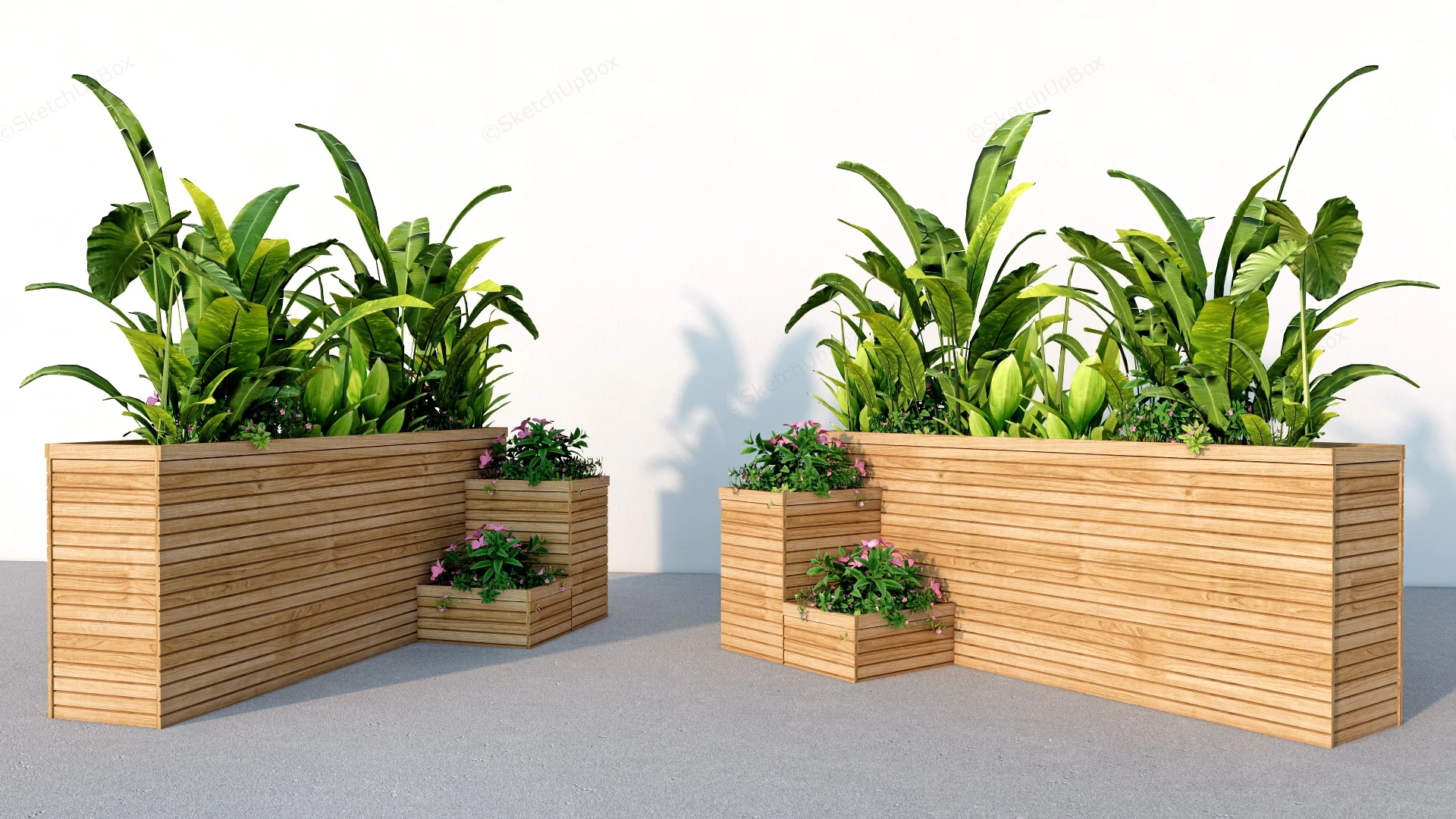 Tall Planter Box Raised Bed sketchup model preview - SketchupBox