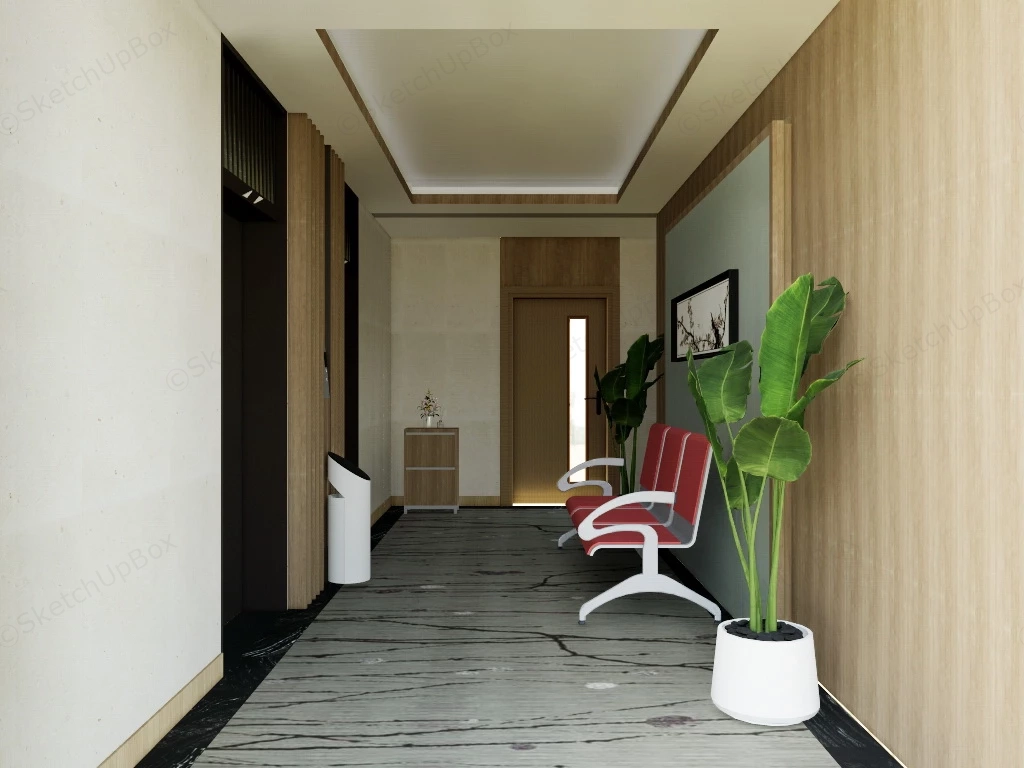 Economic Hotel Elevator sketchup model preview - SketchupBox