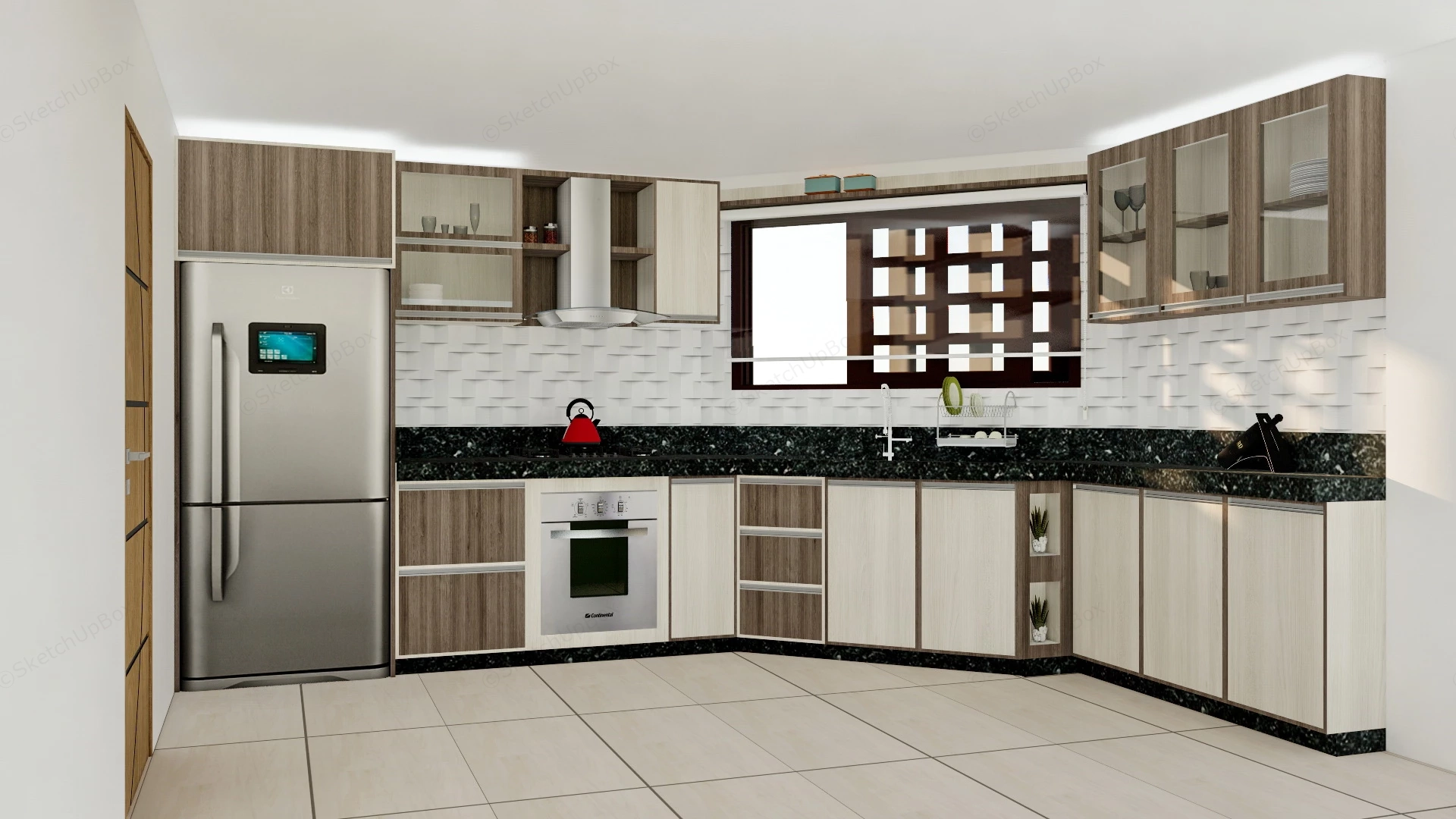 Small Corner Kitchen Ideas sketchup model preview - SketchupBox