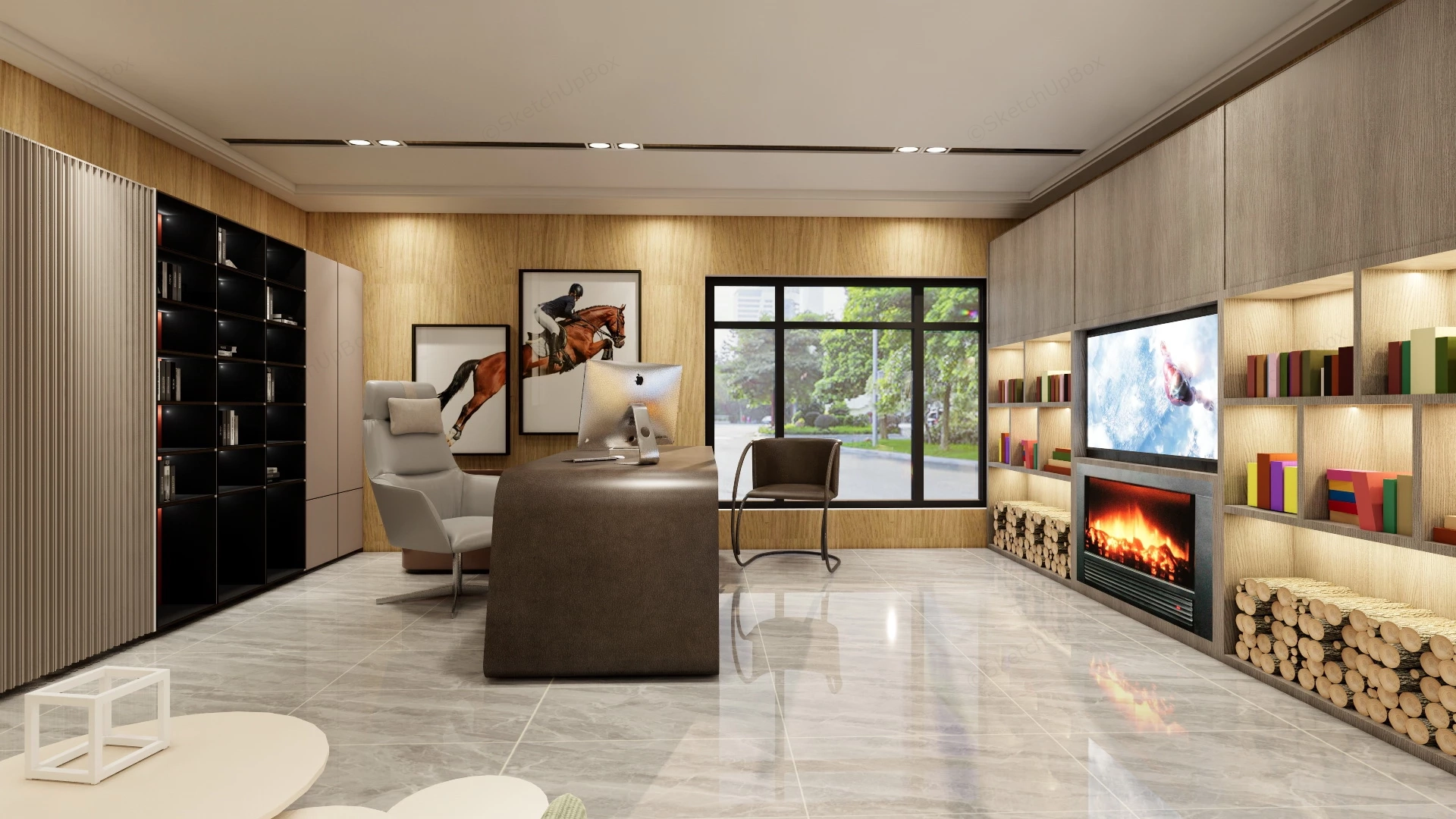 Corporate Executive Office sketchup model preview - SketchupBox