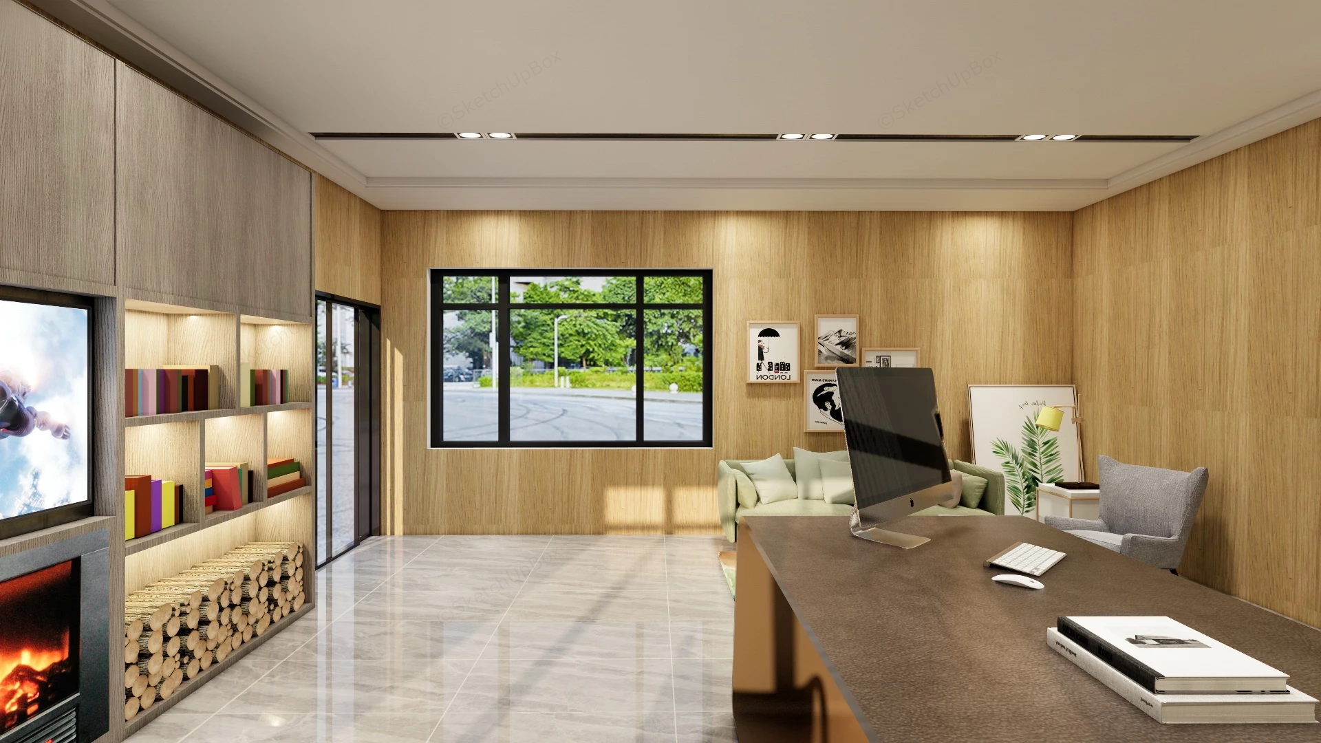 Corporate Executive Office sketchup model preview - SketchupBox