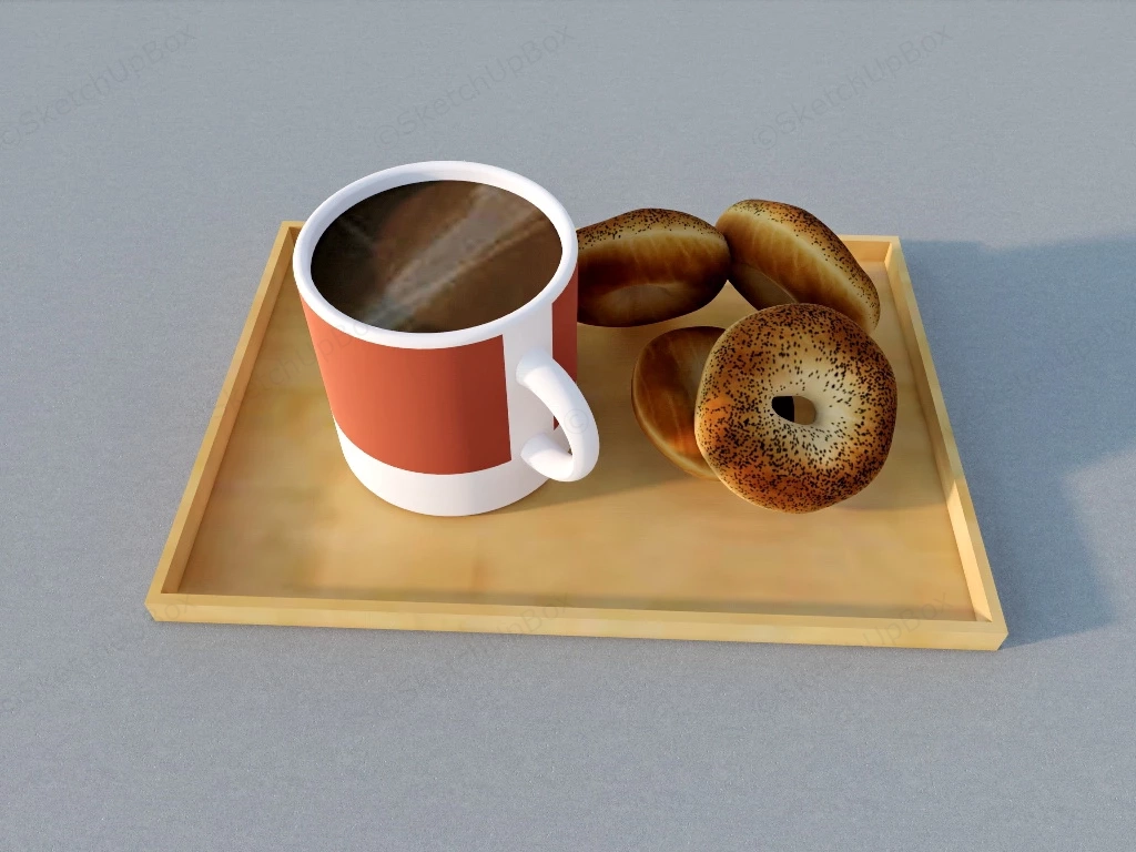 Coffee And Bread sketchup model preview - SketchupBox