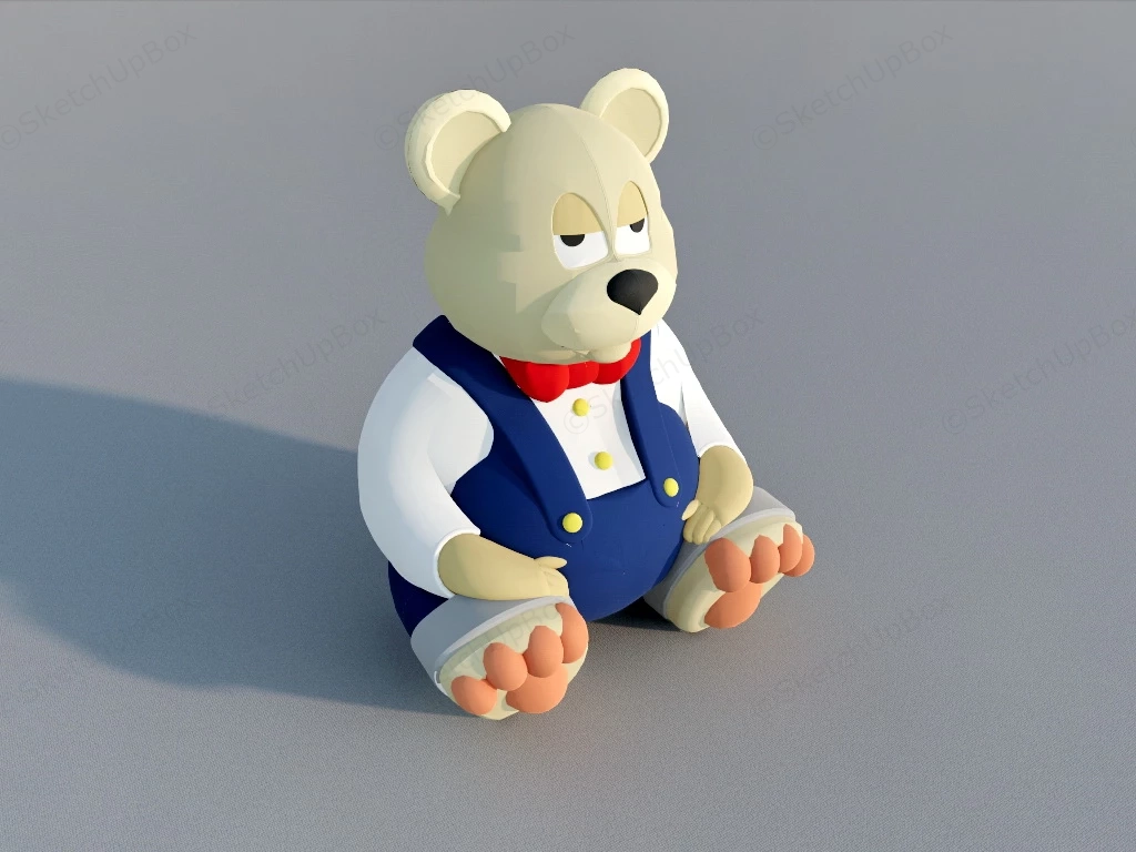 Teddy Bear Plush Toy sketchup model preview - SketchupBox