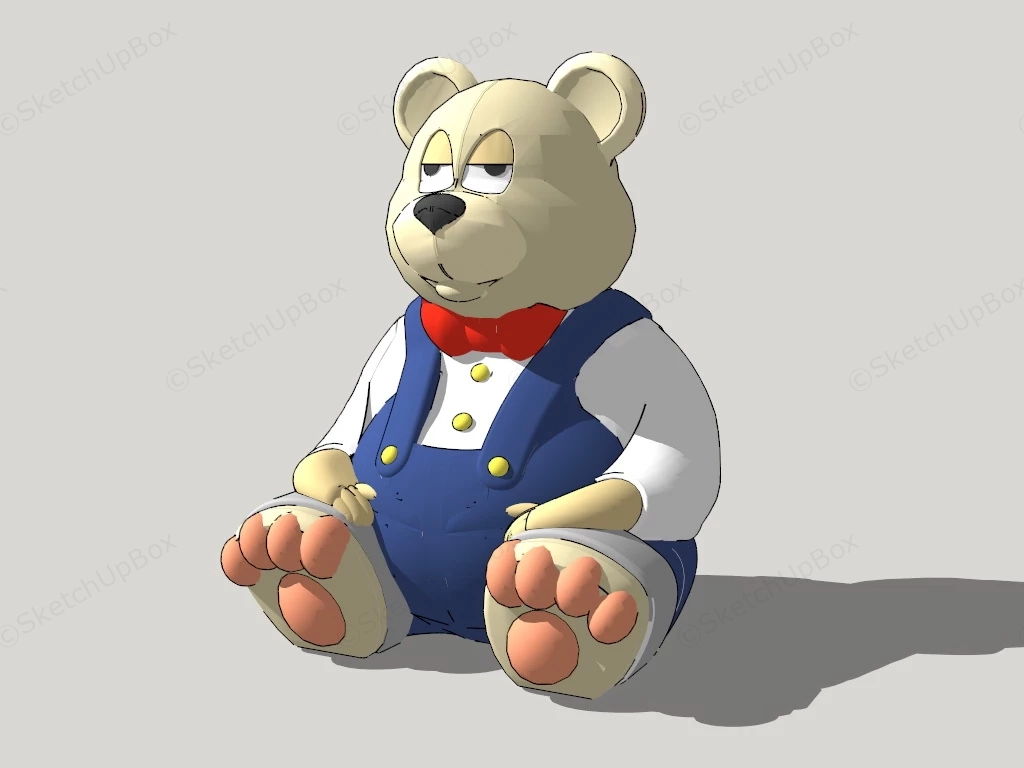 Teddy Bear Plush Toy sketchup model preview - SketchupBox