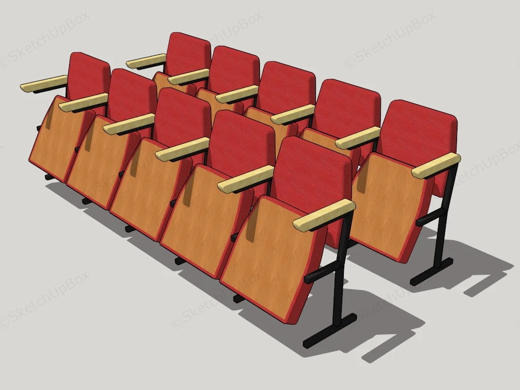 Movie Theater Seating sketchup model preview - SketchupBox