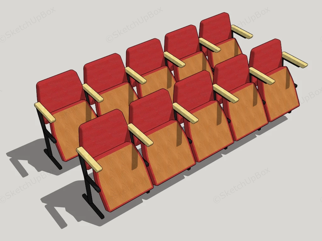 Movie Theater Seating sketchup model preview - SketchupBox