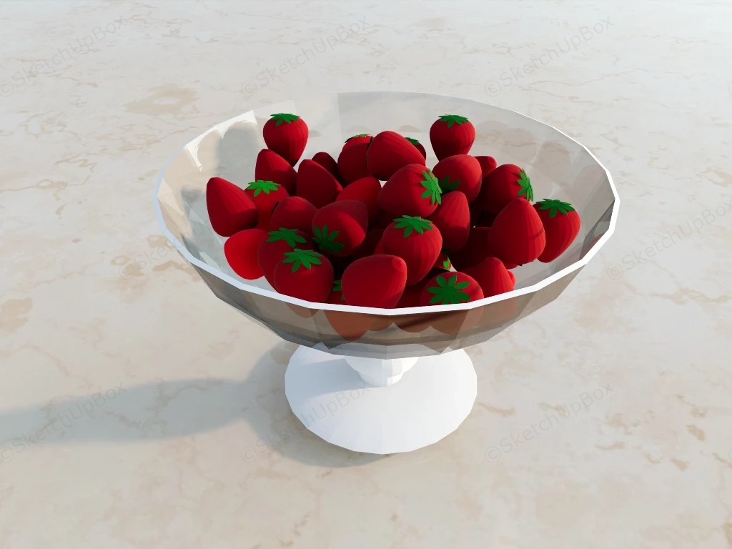 Strawberry In Bowl sketchup model preview - SketchupBox