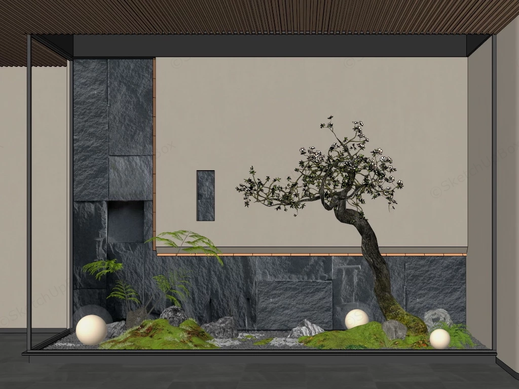 Indoor Zen Garden sketchup model preview - SketchupBox