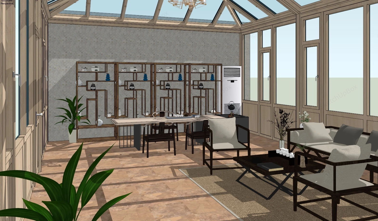 SunRoom Office sketchup model preview - SketchupBox