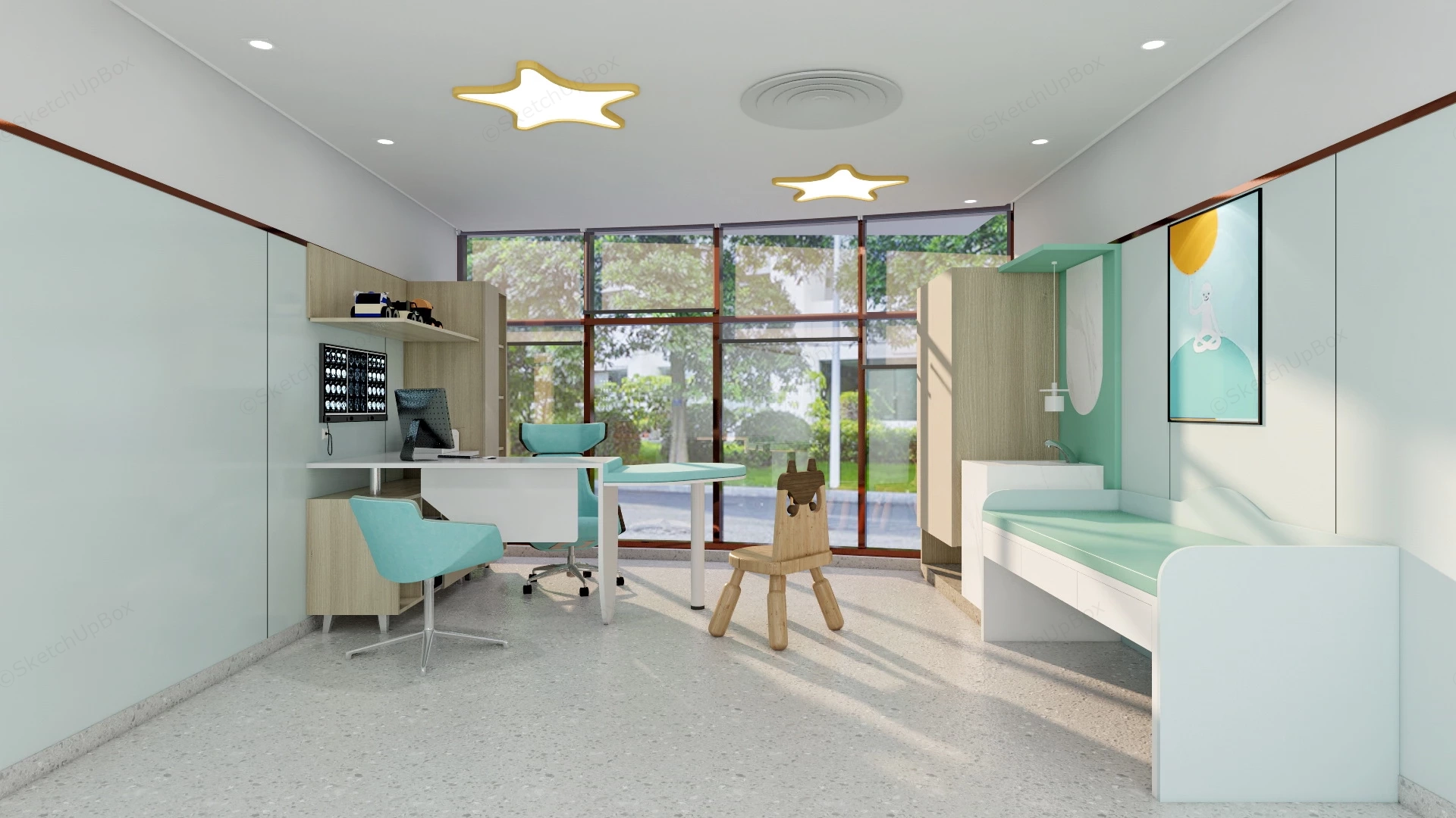 Pediatric Exam Room sketchup model preview - SketchupBox